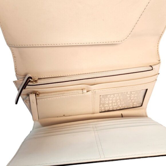 Kate Spade NY Mikas Pond Phoenix Trifold Leather Travel Wallet Oceanic Blue NEW - Picture 5 of 11